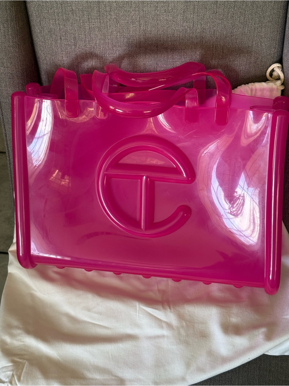 Large Pink Telfar x Melissa “Jelly Telly” NWT/dustbag